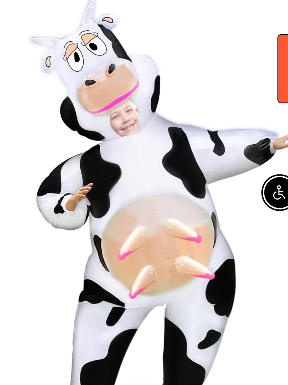 Camlinbo child inflatable cow costume. NWT o/s